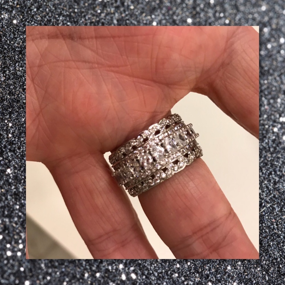 JUST IN🆕 Multi Layer 925 Silver Sapphire Eternity - Picture 8 of 8